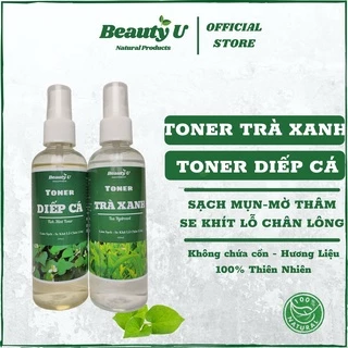 Nước Hoa Hồng Toner Trà Xanh Diếp Cá BeautyU 100ml- Ngừa Mụn Mờ Thâm , Se Khít Lỗ Chân Lông , Xịt Khoáng , Giảm Mụn