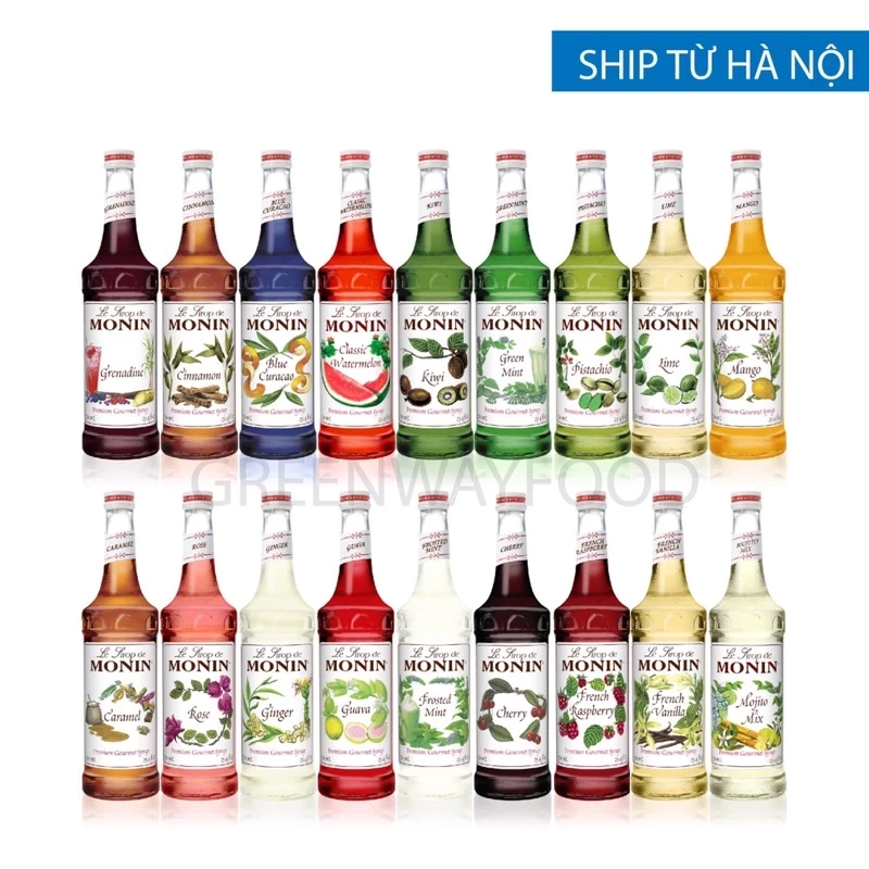 Siro MONIN các vị chai 700ml