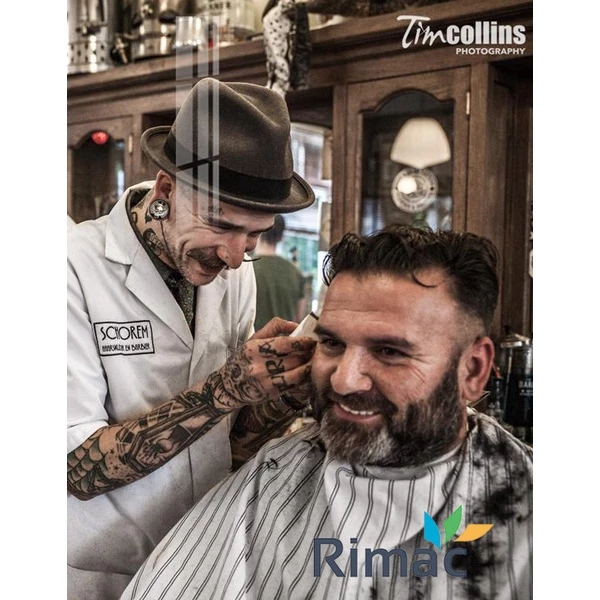 Tranh dán kính đẹp trang trí Salon Tóc Nam -Barber shop - Tranh nhìn 2 mặt 3D