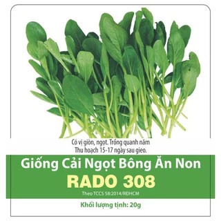 Hạt Giống Cải Ngọt Bông Ăn Non (RD308) 20gr