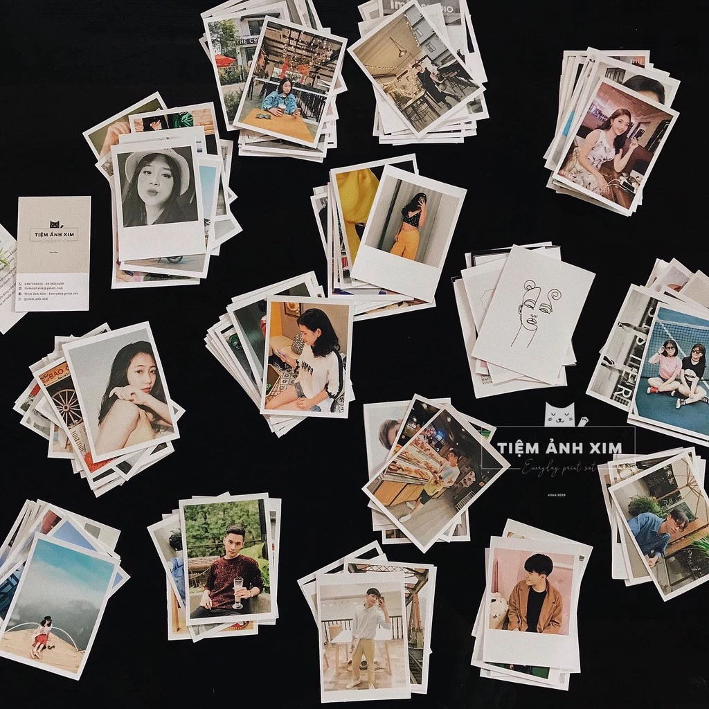 In ảnh ép lụa theo phong cách ảnh polaroid - Ảnh in chất lượng HD