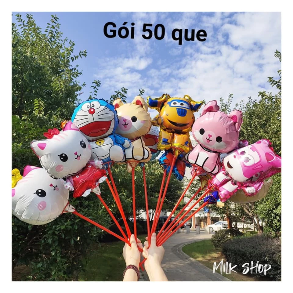 Que Bự Gài Bóng Bay Con Thú 42 cm (50 que) RẺ VÔ ĐỊCH