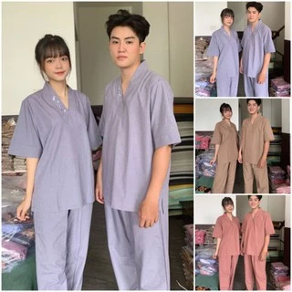 Quần áo phật tử, Đồ lam đi chùa unisex nam nữ mặc được N06