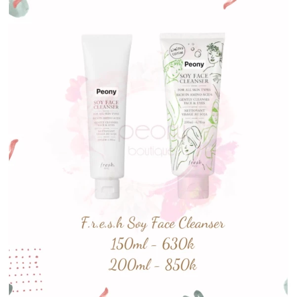 Sữa rửa mặt FRESH Soy Face Cleanser dịu nhẹ