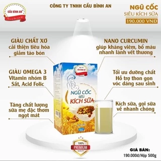 Ngũ Cốc Lợi Sữa Kích Sữa Cầu Bình An