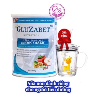 Sữa non tiểu đường Gluzabet vị táo 800g ổn định đường huyết, ăn ngon ngủ ngon