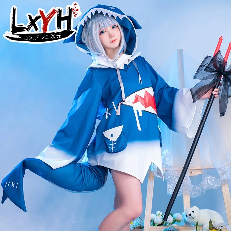 [LXYH- COSER KING] Hololive Gawr Gura Vtuber Cosplay Costume Phim hoạt hình Anime Cosplay Trang phục Dress Woman