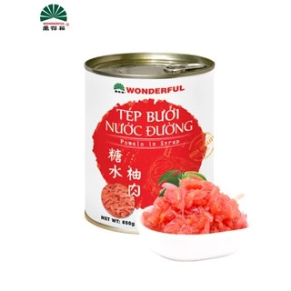 Tép bưởi nước đường Wonderful lon 850g topping, thạch