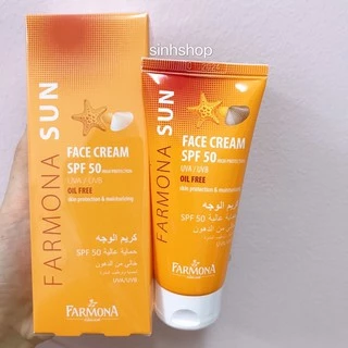 (đủ bill) Kem Chống Nắng Farmona Sun Face Cream Cho Da Dầu Mụn 50ml Spf50 hàng balan