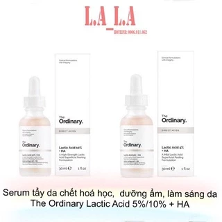 [ Loại 30ml] Serum tẩy da chết Lactic Acid 10% và 5% + HA - The Ordinary