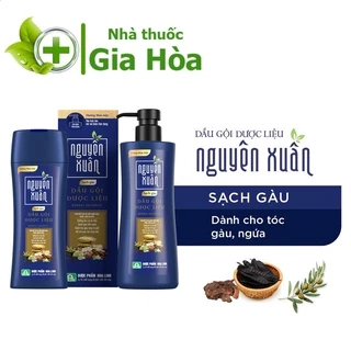 Dầu gội dược liệu Nguyên Xuân sạch gàu (Màu xanh dương) - Phù hợp cho tóc gàu, nấm, ngứa (Dược phẩm Hoa Linh)