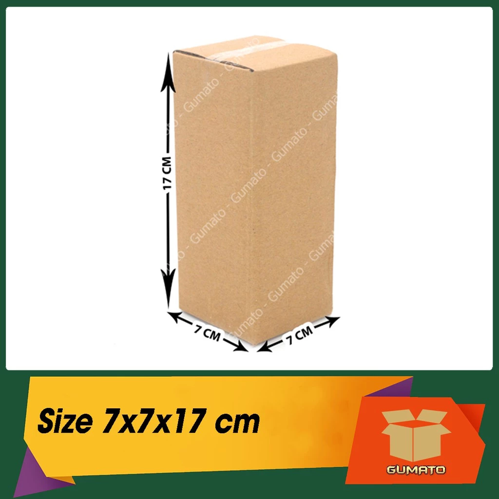 Size 7x7x17 cm, hộp giấy thùng carton gói hàng tại Gumato (Mã số P4)