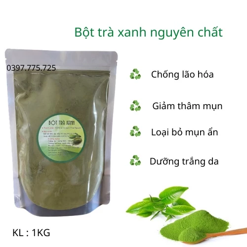 1kg Bột trà xanh nguyên chất sản phẩm hanmade