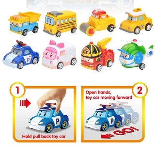 Đồ chơi bộ 8 Robocar Poli chạy trớn