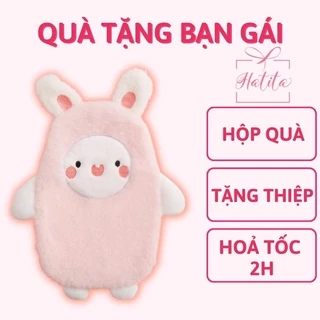 Túi chườm bụng kinh HATITA 500ml, giúp bạn nữ giảm đau ngày dâu phiên bản thỏ hồng cute