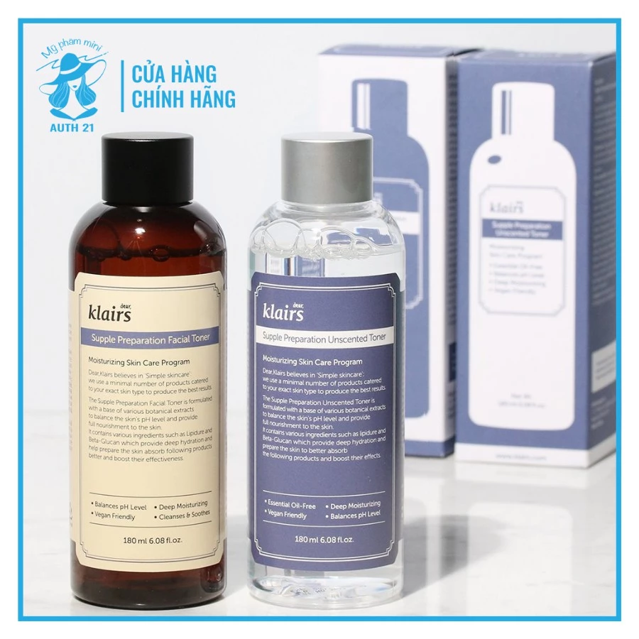 Nước hoa hồng Klairs Supple Preparation Unscented Toner