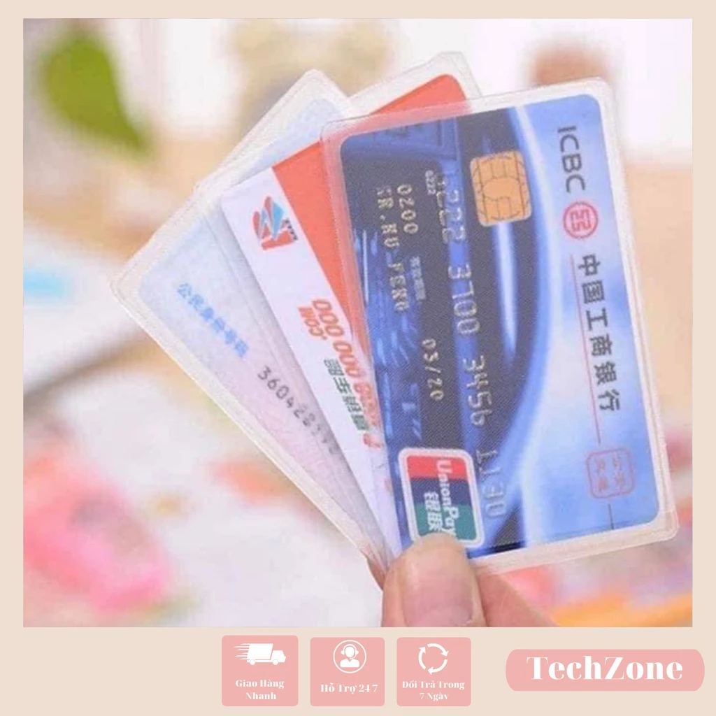 Vỏ Bọc Thẻ Tín Dụng, Căn Cước Công Dân, Thẻ ATM Nhựa PVC Dẻo Siêu Bền