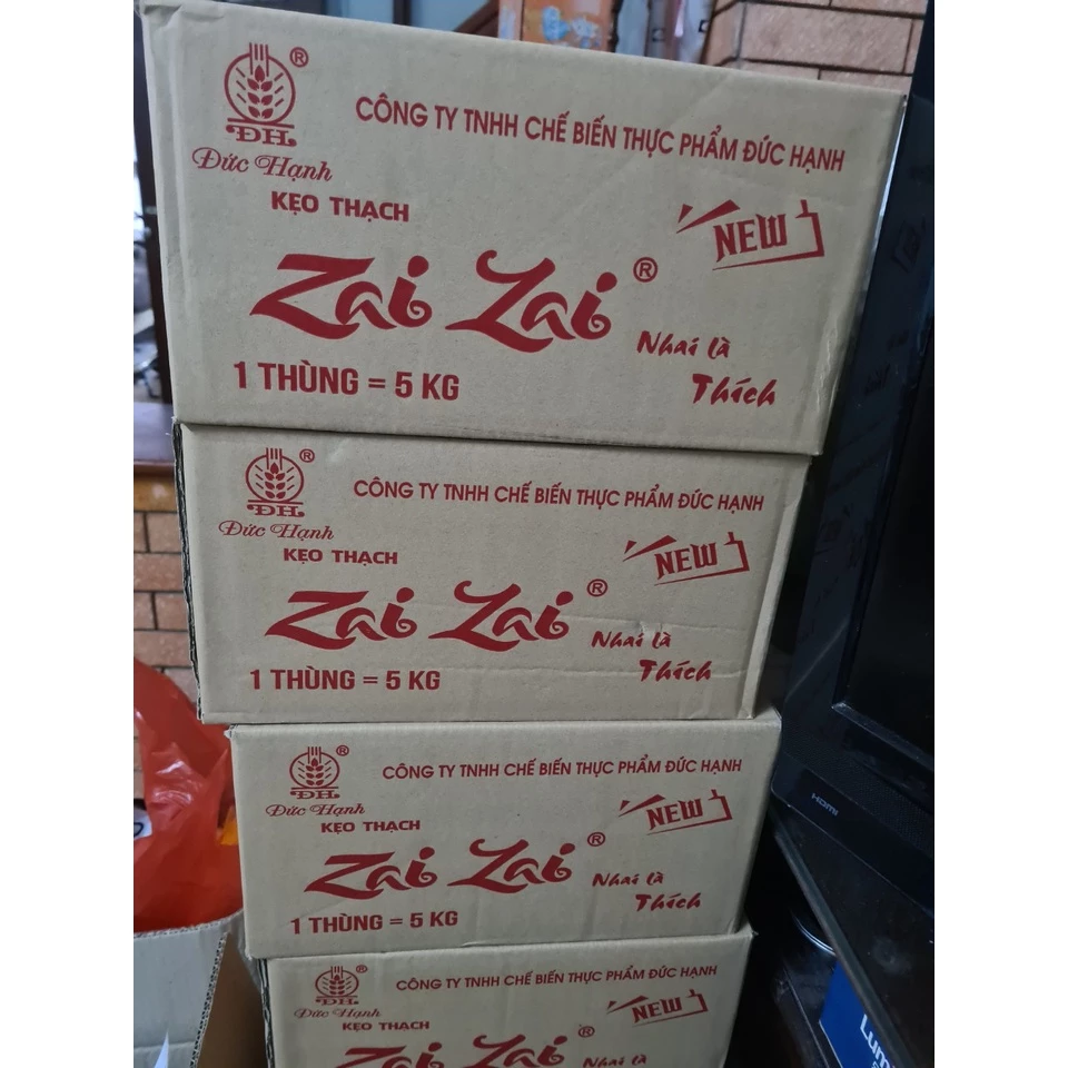 [ Hấp dẫn - Phiên bản mới ] Thùng 5000g (5kg) Thạch zai zai dài hàng chuẩn công ty Đức Hạnh