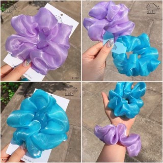 Dây buộc tóc, cột tóc vải scrunchies voan ánh nhũ siêu siêu đẹp Orin K1107