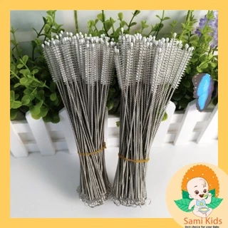 Cọ rửa ống hút inox, dụng cụ rửa ống hút bình sữa, cốc tập hút cho bé SAMI KIDS