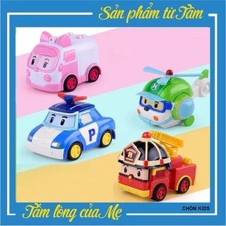 Đồ Chơi Biệt Đội 4 Xe Cứu Hộ Robocar Poli Chạy Cót