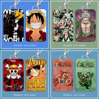 Set 7 Bao Đựng Thẻ ID / Thẻ Họa Tiết Hoạt Hình One Piece Luffy Cho Học Sinh