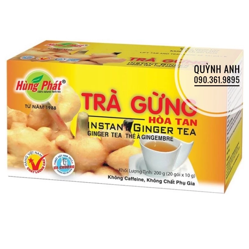 Trà gừng hoà tan Hùng Phát 200g