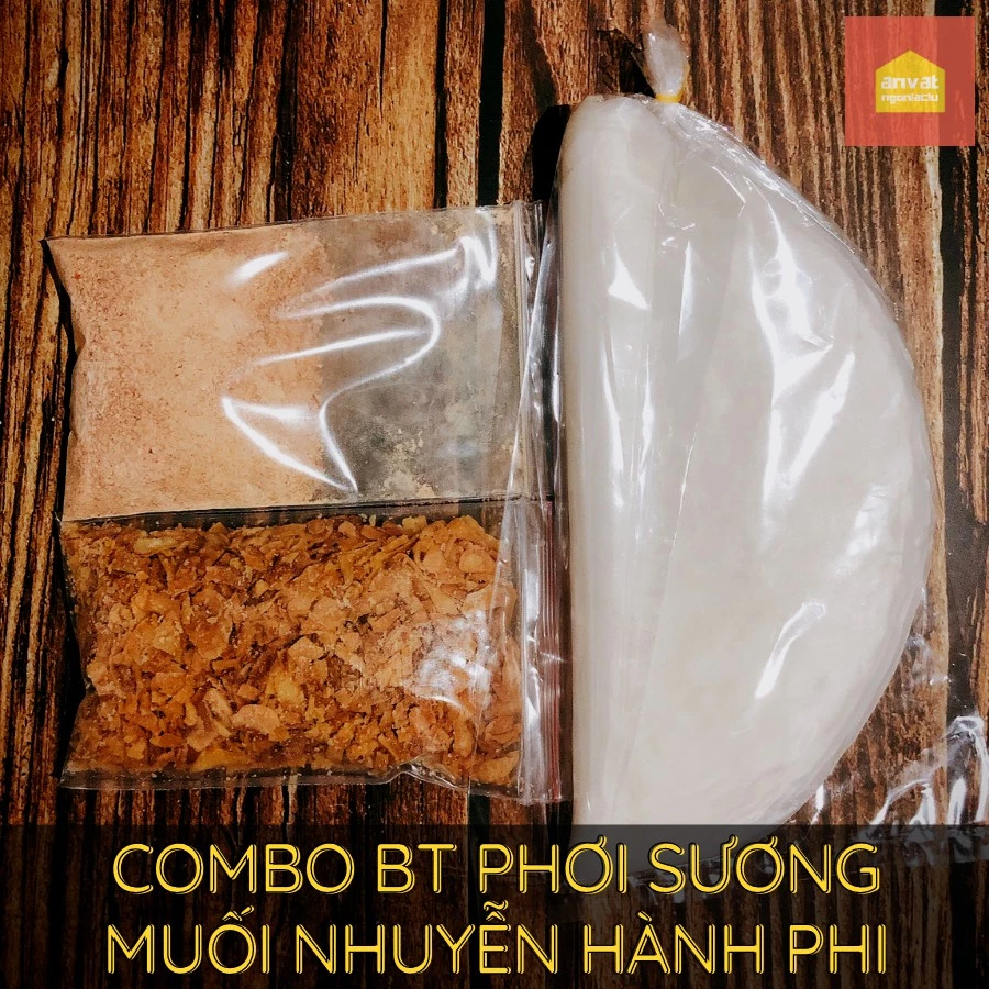 COMBO Bánh tráng phơi sương + Muối nhuyễn HÀNH/TỎI phi CỰC TIẾT KIỆM