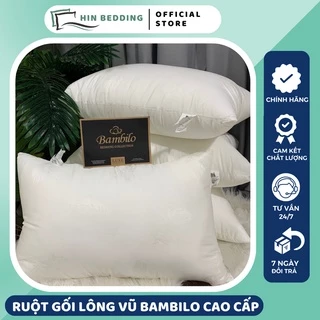 Ruột Gối Nằm Lông Vũ Microfiber Cao Cấp Bambilo Deluxe Pillow Gối Lông Vũ Nhân Tạo Êm Ái Kháng Khuẩn Chuẩn Khách Sạn