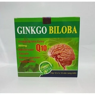 HOẠT HUYẾT DƯỠNG NÃO GINKGO BILOBA 360 Q10 - Cải thiện tuần hoàn máu não hộp 100 viên