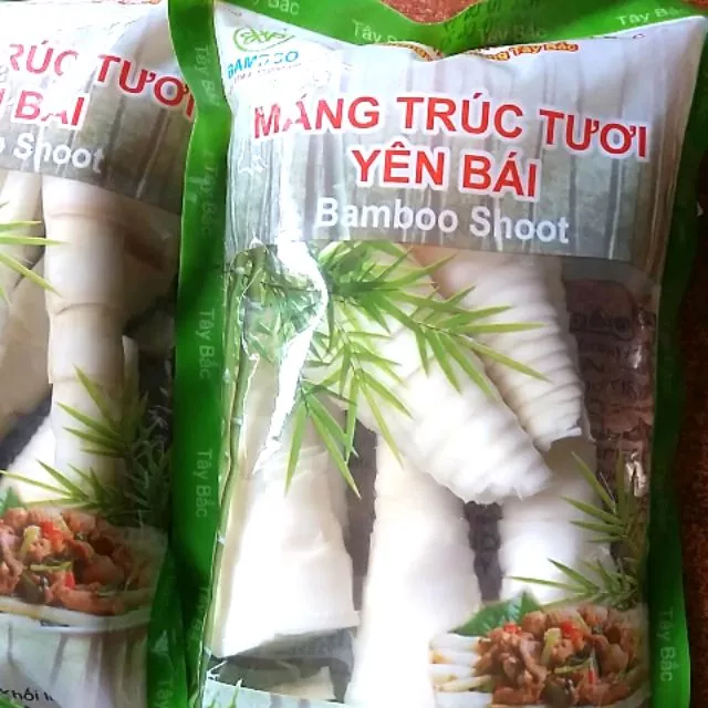 Set 5 gói Măng trúc tươi Yên Bái gói 400g .