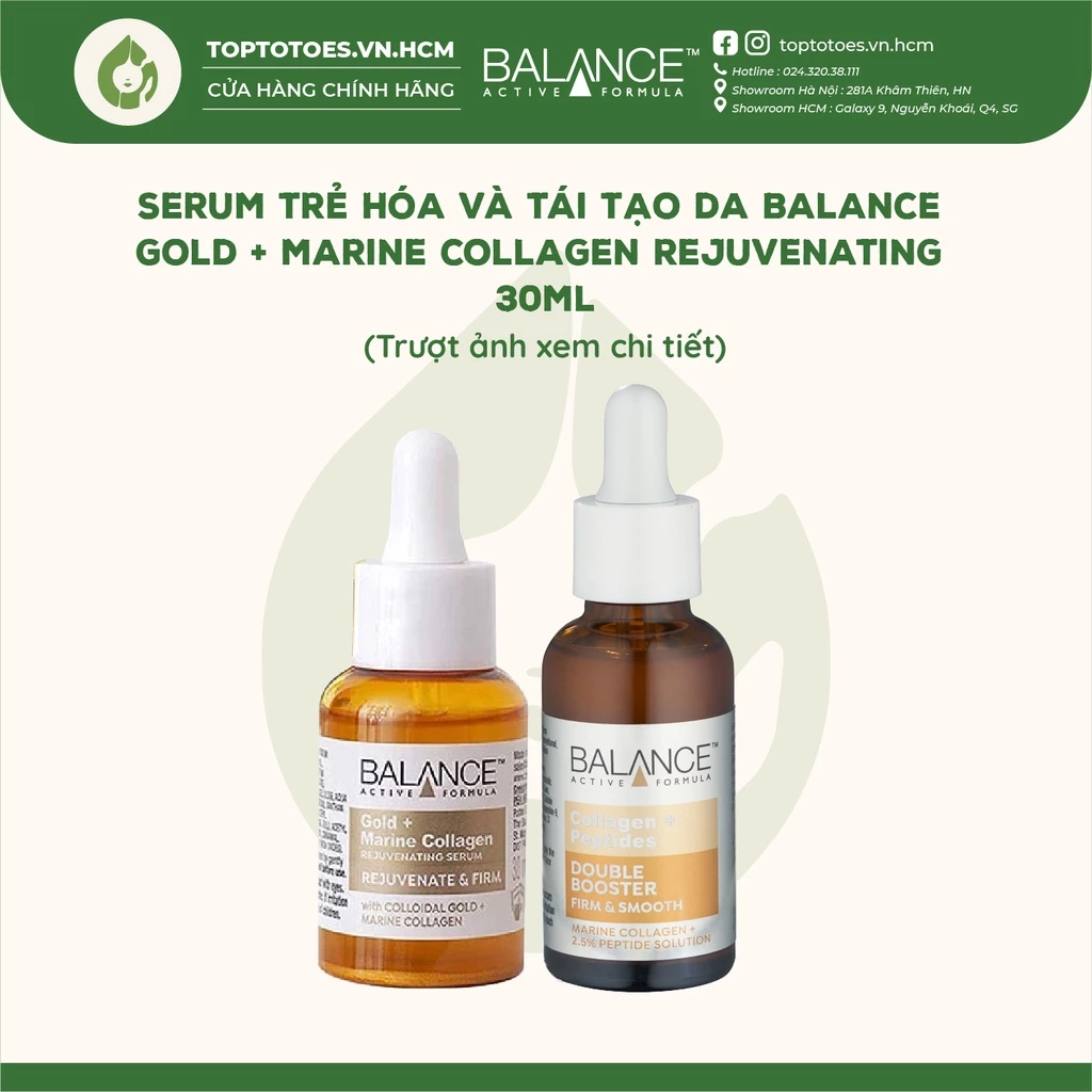 Serum trẻ hóa và tái tạo da Balance Gold + Marine Collagen Rejuvenating 30ml [NHẬP KHẨU CHÍNH HÃNG 100%]