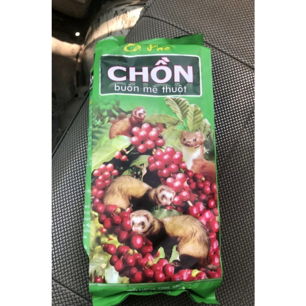 Cà phê pha phin Chồn xanh Buôn Mê Thuộc của cty Cao Đại Nguyên thượng hạng 500gr