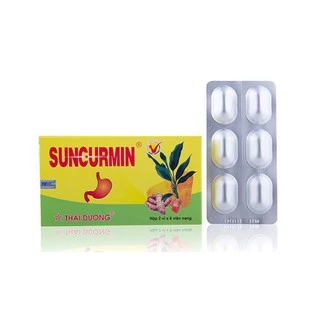 Viên uống Suncurmin giảm viêm loét dạ dày, tá tràng, ợ hơi, ợ chua hộp12 viên