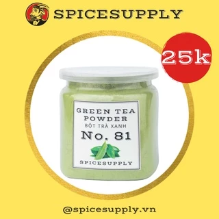 Green Tea powder - Bột trà xanh SPICESUPPLY Việt Nam Thái Nguyên nguyên chất SPICESUPPLY Hũ 70g