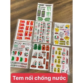 Bộ Tem Logo Nổi dán Xe máy < 1 tấm nhiều hình nhé>