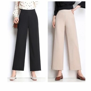 Quần Culottes dài khóa sườn siêu sang hàng VNXK, ống suông may kỹ