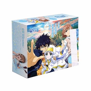 Hộp quà tặng anime cấm thư ma thuật Toaru Majutsu No Index hộp to có bình nước ảnh dán vòng tay postcard anime chibi