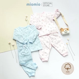 Bộ Quần Áo Sơ Sinh Dài Tay, Nút Giữa MIOMIO - Cho Bé Trai, Bé Gái (Từ 0-24 tháng), Vải Cotton