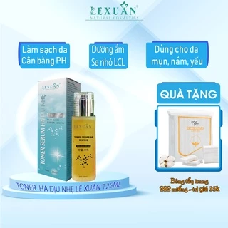 Toner Lê Xuân, Toner cho da dầu lỗ chân lông to, cho da mụn nhạy cảm, tone HA dịu nhẹ Lexuan 125ml