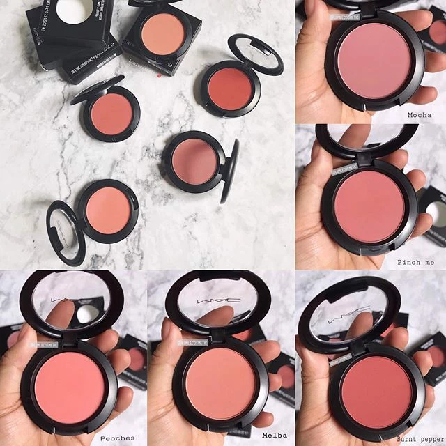 Phấn Má MAC (M.A.C) sheertone blush, Powder blush màu: Gingerly, Sincere, Springsheen, Peachykeen, Peaches, Melba...