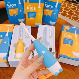 Bàn chải đánh răng Tự Động Focus KIDS dễ thương cho bé 2- 8 tuổi - nhựa ABS an toàn dùng Pin AAA