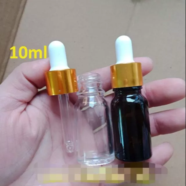 Lọ chiết serum bóp 10ml - Màu trong/nâu