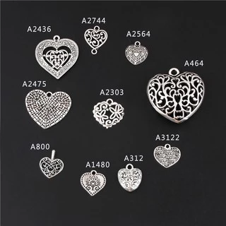 1 Mặt Dây Chuyền Hình Tròn Rỗng Lớn Bằng Bạc Cổ Điển charms