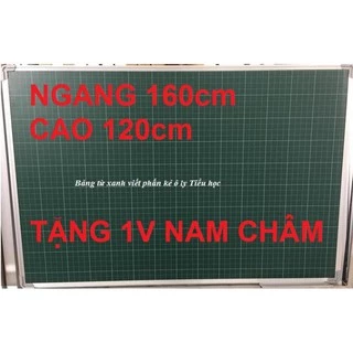 BẢNG TỪ XANH VIẾT PHẤN KẺ Ô LY TIỂU HỌC CAO CẤP KÍCH THƯỚC 120 x 160cm TẶNG NAM CHÂM