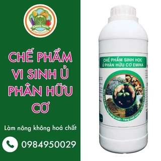 Chế phẩm sinh học đổ gốc, ủ phân chuồng - 1L-  EMINA nhật bản, ủ xác bã thực vật, cải tạo đất