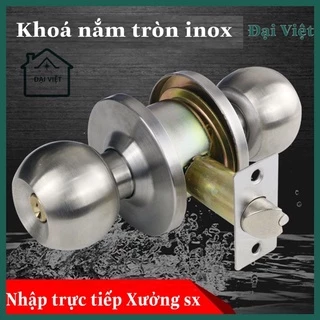 Khoá đấm tròn inox không chìa lắp nhà vệ sinh, toilet