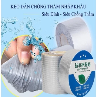 Cuộn 5 Mét Băng Keo Dán Rộng 5cm/10cm/20cm, Miếng Siêu Dính, Chống Thấm Nước, Keo Chống Dột