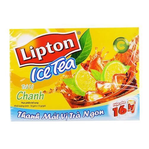 [CHÍNH HÃNG] Trà chanh Lipton Ice Tea Hộp 224g (14g x 16 gói)