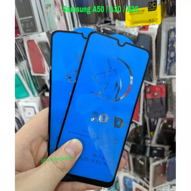 Kính cường lực 10D cho Samsung Galaxy A50 / A50s / A30 / A20 / M30 dùng chung full màn ôm màn 2.5D chất trơn mượt